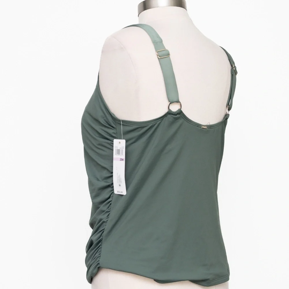 Anne Cole‎ Swim. Square Neck Tankini Top.